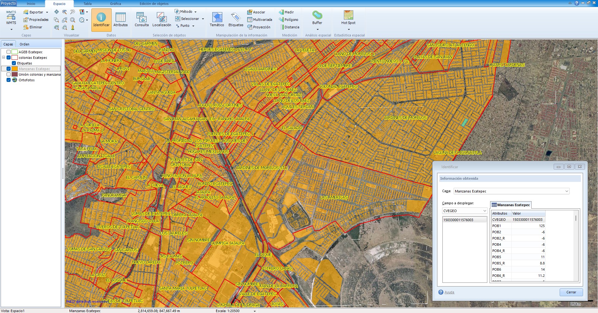 Mapa GIS Ecatepec